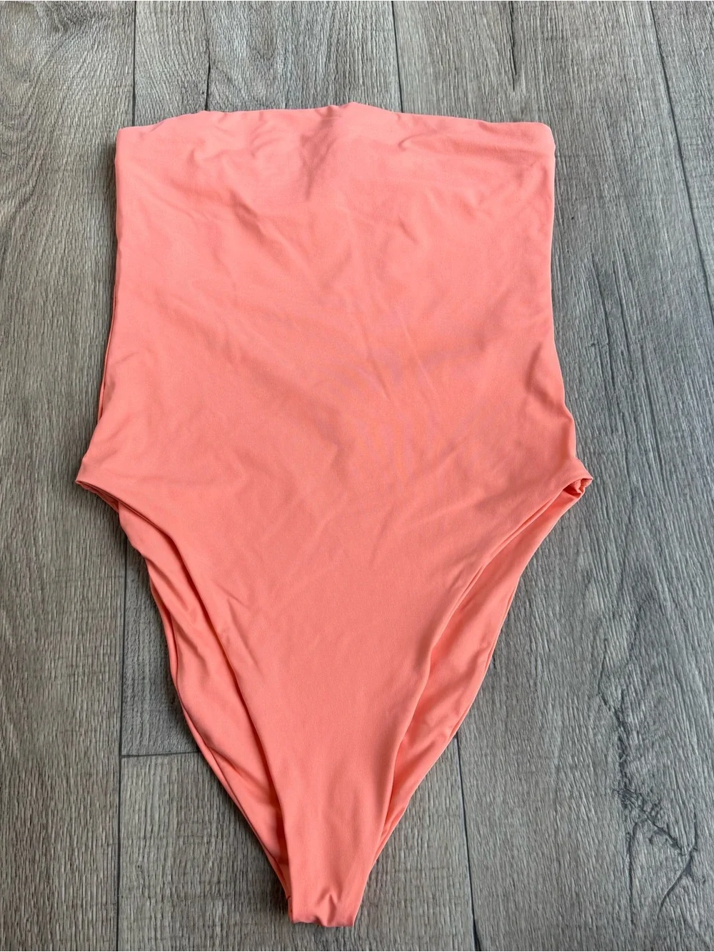 Free People x Toast signature tube one piece swimsuit size large peach orange